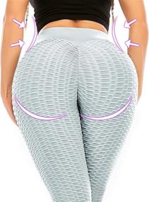 img 2 attached to 🍑 ViCherub Women's Scrunch Butt Lifting Leggings - Peach Lift High Waisted Yoga Pants, Workout Tummy Control Tights