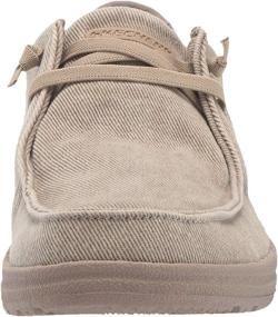 img 3 attached to Skechers MELSON Raymon Canvas Moccasin: Medium Men's Shoes with Enhanced Comfort and Style