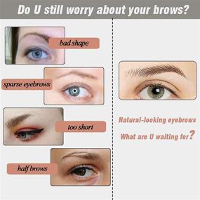 img 1 attached to 8 Sheets 4D Hair-like Authentic Eyebrow Tattoo Stickers, Brown Lazy Natural Waterproof Eyebrows for Women - Imitation Ecological Makeup Tool with Classic Pattern (88 Pairs)