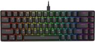 🔑 rk royal kludge rk68 (rk855) wired 65% mechanical keyboard, rgb backlit ultra-compact 60% layout 68 keys gaming keyboard, hot swappable keyboard with stand-alone arrow/control keys, blue switch, black - enhanced seo-friendly product name логотип