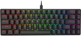 img 4 attached to 🔑 RK ROYAL KLUDGE RK68 (RK855) Wired 65% Mechanical Keyboard, RGB Backlit Ultra-Compact 60% Layout 68 Keys Gaming Keyboard, Hot Swappable Keyboard with Stand-Alone Arrow/Control Keys, Blue Switch, Black - Enhanced SEO-friendly Product Name