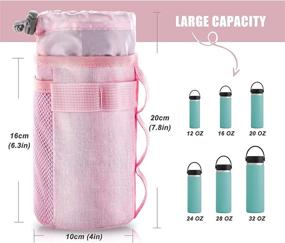 img 1 attached to 🥤 VLTAWA Bike Cup Holder 2 Pack - Insulated Water Bottle Holder for Bike (No Screws, Handlebar Mount, 32oz/1L) - Pink (2 Pack)