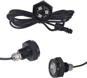 img 3 attached to 🚤 2-Pack NBWDY Boat Drain Plug Underwater Light, 3X3W/12V, 50000hr Lifespan, Garber-Fishing, Swimming, Diving, 1/2" NPT, RGB with Bluetooth Remote Controller