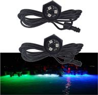 🚤 2-pack nbwdy boat drain plug underwater light, 3x3w/12v, 50000hr lifespan, garber-fishing, swimming, diving, 1/2" npt, rgb with bluetooth remote controller логотип