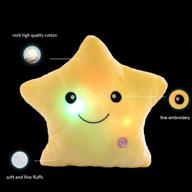🌟 yellow creative twinkle glow stars plush throw pillow with led night light - kid's toy gift for christmas logo