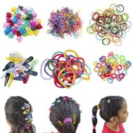 first dawn 650 pcs hair accessories set for girls - colorful clips, ties, bands & barrettes for ponytails, braids & up-dos - suitable for fine, thick hair - baby to women's sizes logo