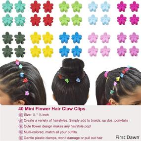 img 2 attached to FIRST DAWN 650 pcs Hair Accessories Set for Girls - Colorful Clips, Ties, Bands & Barrettes for Ponytails, Braids & Up-Dos - Suitable for Fine, Thick Hair - Baby to Women's Sizes