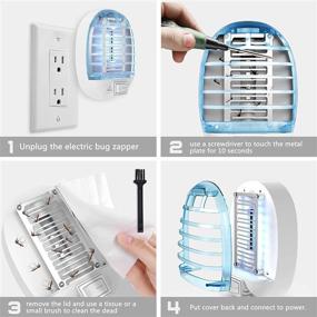 img 1 attached to 🪰 Highly Effective Bug Zapper Indoor Plug-In: 2-Pack, Blue Fly Traps for Indoors - Get Rid of Mosquitoes and Flies Efficiently!