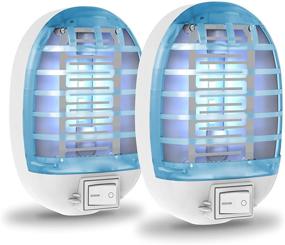 img 4 attached to 🪰 Highly Effective Bug Zapper Indoor Plug-In: 2-Pack, Blue Fly Traps for Indoors - Get Rid of Mosquitoes and Flies Efficiently!