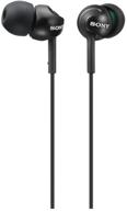 🎧 enhance your audio experience with sony deep bass earphones in metallic black logo