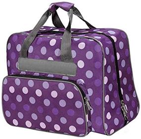 img 4 attached to 🧵 YICBOR Large Capacity Sewing Machine Carrying Case: Oxford Fabric Storage Bag with Pockets and Handles for Singer, Brother, Janome - Purple