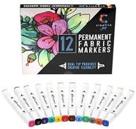 🎨 creative joy dual-tipped fabric markers - permanent brilliant colors for washable art and lettering, fabric paints logo