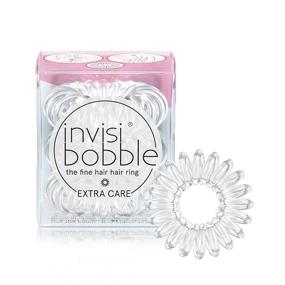 img 4 attached to 💎 invisibobble Extra Care Traceless Spiral Hair Ties - Crystal Clear, Pack of 3: Strong Elastic Grip Coil Hair Accessories for Women, Girls, Teens, Toddlers, and Fine Hair - No Kink, Gentle Hold