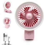 🌬️ portable mini handheld fan with led light, adjustable usb rechargeable foldable table fan for kids, girls, women - ideal for home, office, outdoor travel (pink) logo