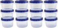 🍱 twist top food deli containers: screw & seal lid, 16 oz, stackable & reusable – 12 pack логотип