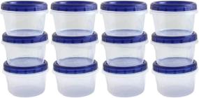 img 4 attached to 🍱 Twist Top Food Deli Containers: Screw & Seal Lid, 16 Oz, Stackable & Reusable – 12 Pack