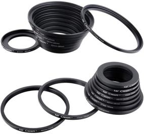 img 3 attached to K&F Concept 18-Piece Filter Ring Adapter Set, Camera Lens Filter Metal Stepping Rings Kit - Black (Includes 9-Piece Step Up Ring Set + 9-Piece Step Down Ring Set)