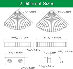 img 3 attached to 🛁 Нержавеющая сталь, защищенная от ржавчины, угловая полка для душа с корзиной - настенный органайзер для хранения с крючками для лофы и держателем для шампуня - 2 штуки, грузоподъемность до 30 фунтов