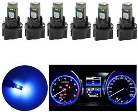 img 4 attached to Nanpoku 74 T5 LED Bulb With Twist Socket PC74 LED Bulb Canbus Error Free For Auto Car Dashboard Dash Instrument Panel Gauge Cluster Indicator Lights Lamp(Blue)