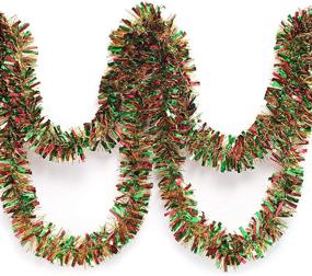 img 4 attached to Green Metallic Tinsel Garland Inches Seasonal Decor