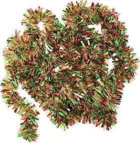 img 1 attached to Green Metallic Tinsel Garland Inches Seasonal Decor