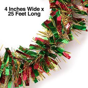 img 3 attached to Green Metallic Tinsel Garland Inches Seasonal Decor