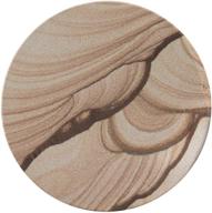 🏜️ thirstystone desert sand coaster - multicolor all natural sandstone, durable stone with unique patterns, original 4 inch round logo