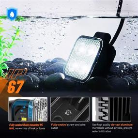 img 2 attached to 🔦 Nilight 2PCS 3 Inch LED Pods: Square 1500LM Built-in EMC Work Light - 90° Flood Beam Angle for Offroad Lights, Side Light, Rear Back-Up Light - Tractor, Truck, Motorcycle, Boat, ATV, UTV - 5 Year Warranty
