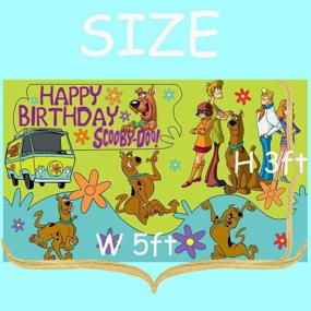 img 2 attached to 🎉 Scooby Doo Birthday Party Supplies Theme Background Photography for Kids - 5x3ft Boys Girls Birthday Party Decorations Banner Photo Booth Props LF-341