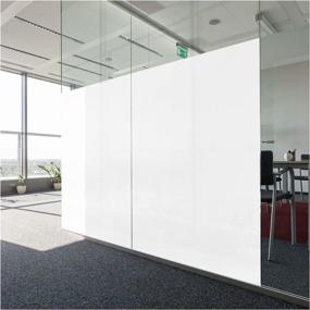 img 2 attached to 🪟 Прозрачная пленка для окон Amtick White Frosted Glass, 35,4 x 78,7 дюйма - Неклейкое решение