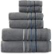 bedsure bath towel set 6pieces grey logo