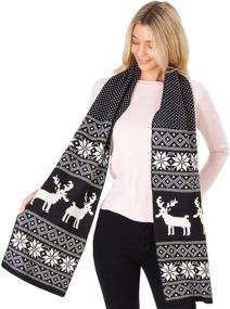 img 1 attached to ❄️ Snowflake Christmas Scarves for Men and Women