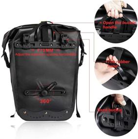 img 3 attached to Rhinowalk Waterproof Bike Pannier Bag: Ultimate Cycling Accessory for Cargo Rack, Laptop & More