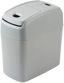 img 4 attached to 🚗 Gray Car Trash Can with Lid – Waste Container & Garbage Bin for Home Office and Car