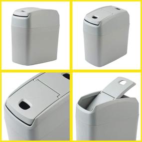 img 2 attached to 🚗 Gray Car Trash Can with Lid – Waste Container & Garbage Bin for Home Office and Car
