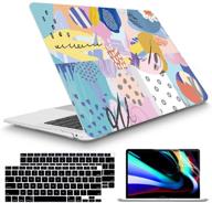 🌸 i-king macbook air 13 inch 2020-2018 release m1 a2337/a1932/a2179 - artistic floral logo