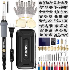 img 4 attached to 🔥 96pcs Wood Burning Kit: Professional Pen Tool Set for Embossing, Carving, and Creative Designs - Adjustable Temperature WoodBurner - Ideal for Beginners, Adults, and Kids