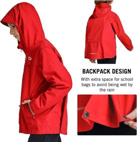 img 2 attached to 🧥 Versatile BALEAF Boys' Rain Jacket: Waterproof Raincoat for Kids, Youth Cycling Hooded Windbreaker