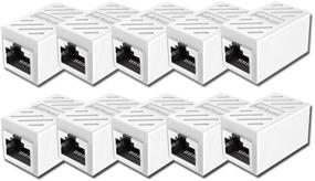 img 4 attached to 🔗 CAIVOV RJ45 Coupler: Ethernet Cable Extender Adapter LAN Connector – Female to Female, 10 Pack