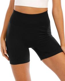 img 3 attached to 🩳 SALSPOR Seamless High Waist Workout Shorts for Women - Spandex Breathable Tummy Control Gym Biker Athletic Shorts