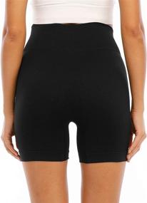 img 2 attached to 🩳 SALSPOR Seamless High Waist Workout Shorts for Women - Spandex Breathable Tummy Control Gym Biker Athletic Shorts
