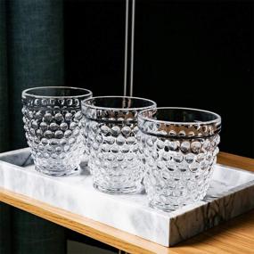 img 1 attached to 🥃 Hobnail Old Fashioned Iced Beverage Glass | Premium Vintage Tumbler Set (10.25 oz., Set of 6) for Refreshments, Soda, Juice, Whiskey, Water | Ideal for Dinner Parties, Bars, Restaurants | Clear Tumbler