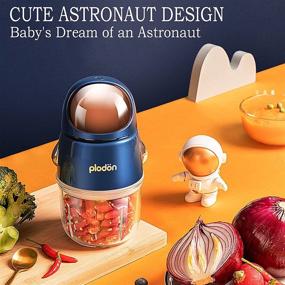 img 2 attached to 🍏 Plodon Mini Food Processor: Compact Electric Chopper for Convenient Baby Food, Fruit Diet, Nutrition Drinks – HAY-809 Blue 300ml