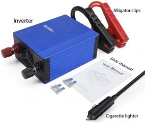 img 3 attached to 🔌 VOLTCUBE 400W Power Inverter 12V DC to 110V AC Converter - Dual USB Car Adapter with 4.8A, 2 Independent AC Outlets (Blue)