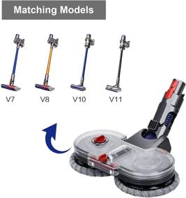 img 2 attached to 🧹 Upgrade Your Cleaning Routine with Jajadeal Electric Mop Head Attachments for Dyson V15 V7 V8 V10 V11 Cordless Stick Vacuum Cleaner: Includes 12 Mop Pads and 1 Water Tank for Effortless Hardwood Floor Cleaning!