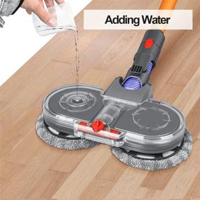 img 1 attached to 🧹 Upgrade Your Cleaning Routine with Jajadeal Electric Mop Head Attachments for Dyson V15 V7 V8 V10 V11 Cordless Stick Vacuum Cleaner: Includes 12 Mop Pads and 1 Water Tank for Effortless Hardwood Floor Cleaning!