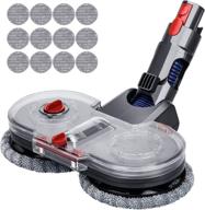 🧹 upgrade your cleaning routine with jajadeal electric mop head attachments for dyson v15 v7 v8 v10 v11 cordless stick vacuum cleaner: includes 12 mop pads and 1 water tank for effortless hardwood floor cleaning! логотип