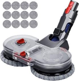 img 4 attached to 🧹 Upgrade Your Cleaning Routine with Jajadeal Electric Mop Head Attachments for Dyson V15 V7 V8 V10 V11 Cordless Stick Vacuum Cleaner: Includes 12 Mop Pads and 1 Water Tank for Effortless Hardwood Floor Cleaning!