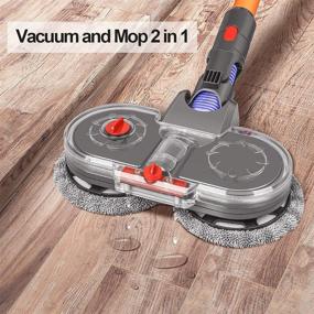 img 3 attached to 🧹 Upgrade Your Cleaning Routine with Jajadeal Electric Mop Head Attachments for Dyson V15 V7 V8 V10 V11 Cordless Stick Vacuum Cleaner: Includes 12 Mop Pads and 1 Water Tank for Effortless Hardwood Floor Cleaning!