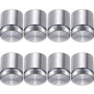 🔩 stainless steel wall mounts for signs, advertising, glass, acrylic, with standoff screws - set of 8 (1 x 1 inch) логотип